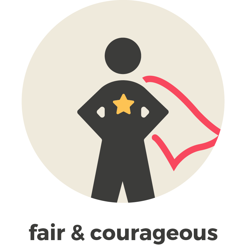 fair and courageous icon
